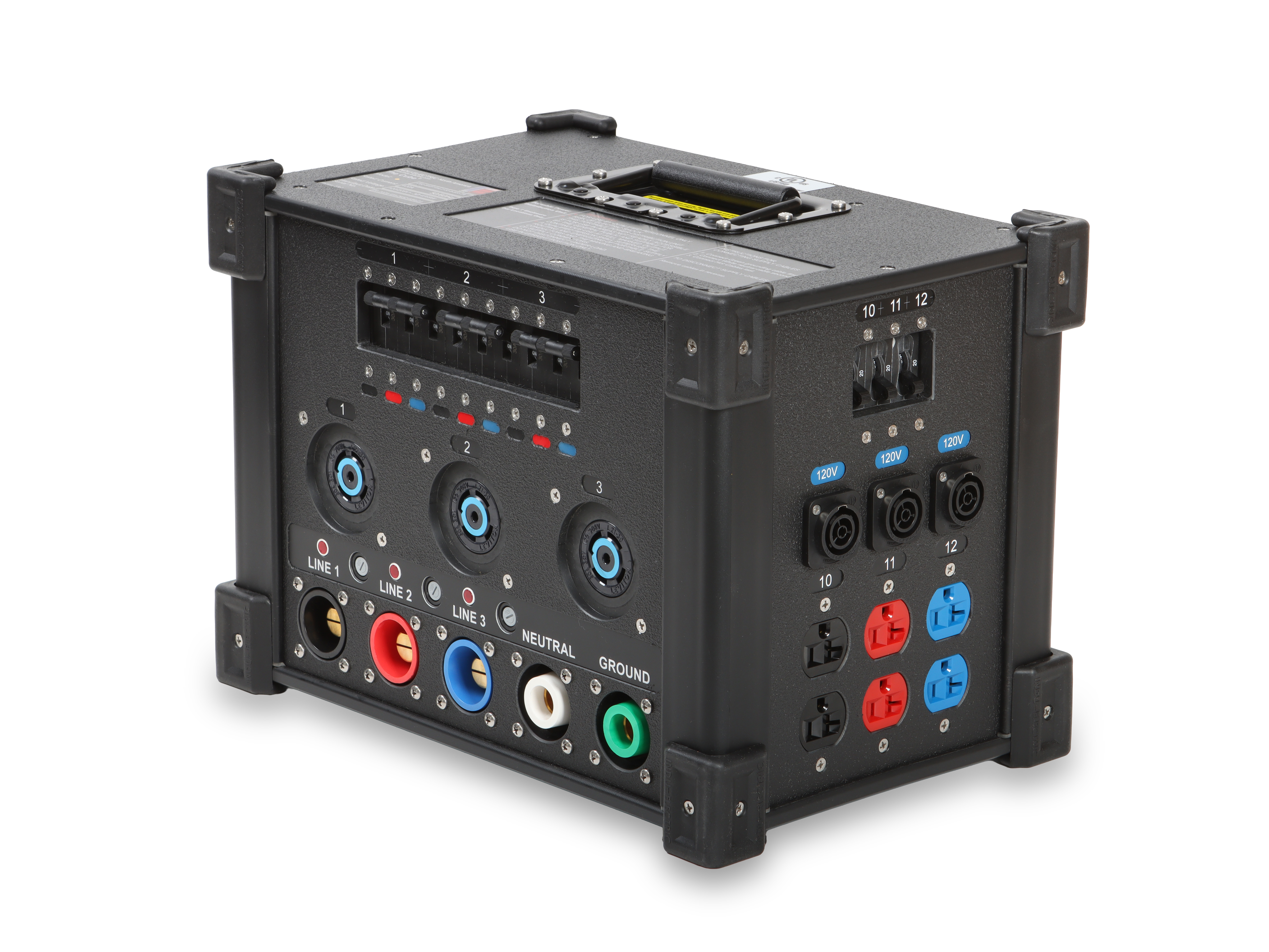 INDU-ELECTRIC Cam pass through 6-Way L21-30 Twist-lock/ 120V powerCON® TRUE1 Edison Combo CUBE®