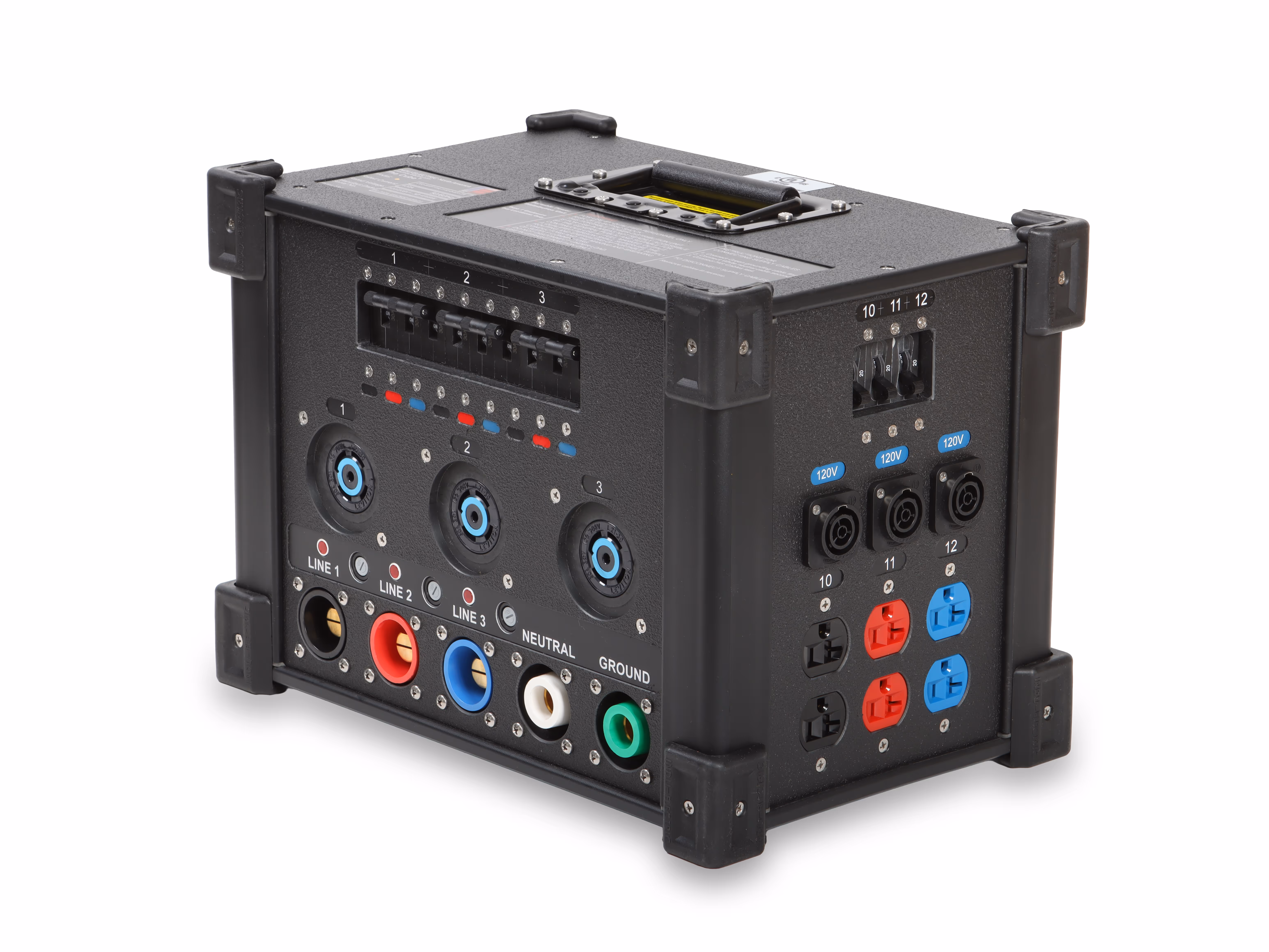 INDU-ELECTRIC Cam pass through 6-Way L21-30 Twist-lock/ 120V powerCON® TRUE1 Edison Combo CUBE®