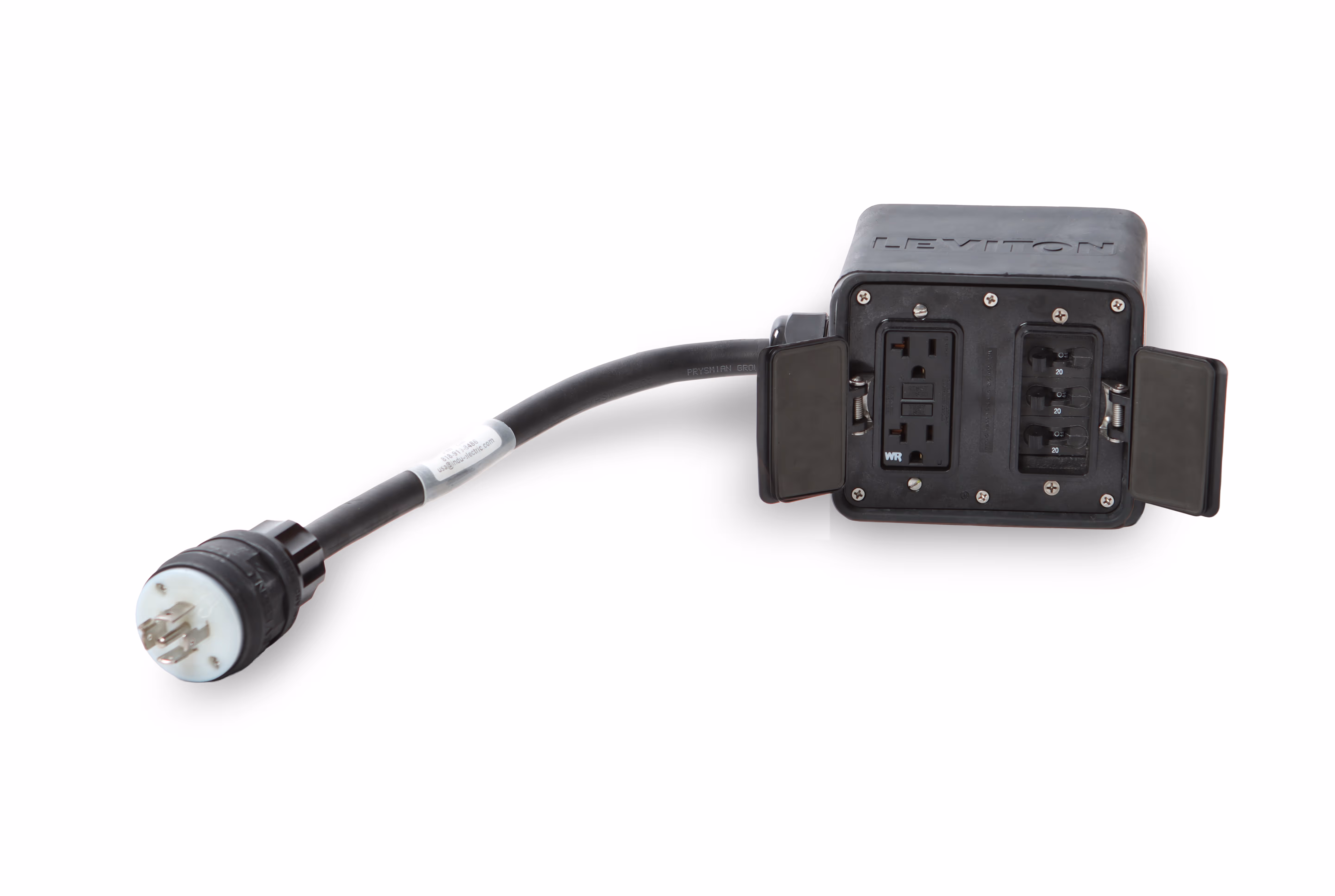 INDU-ELECTRIC L21-30 Breakered GFCI Duplex Quad Box