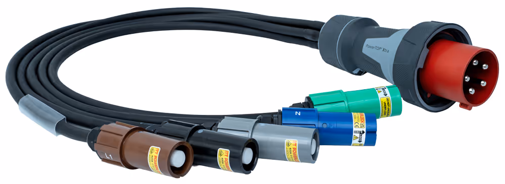 INDU-ELECTRIC Adapterkabel CEE 125A 400V 5P auf Powerlock