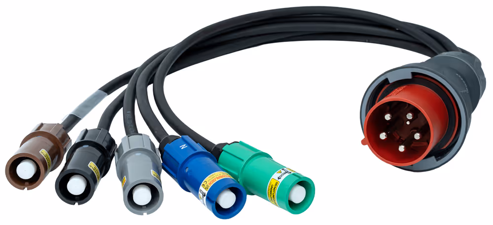 INDU-ELECTRIC Adapterkabel CEE 125A 400V 5P auf Powerlock