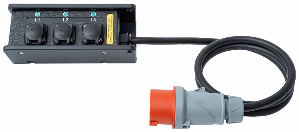 INDU-ELECTRIC THERMOLENE® Steckdosenleiste - CEE 16A 400V 5P / 3-fach True1-Block