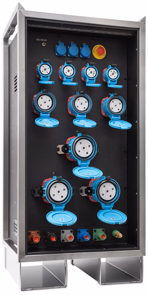 INDU-ELECTRIC THERMOLENE® distribuidor eléctrico tipo 59 en bastidor de acero inoxidable – Powerlock 400A