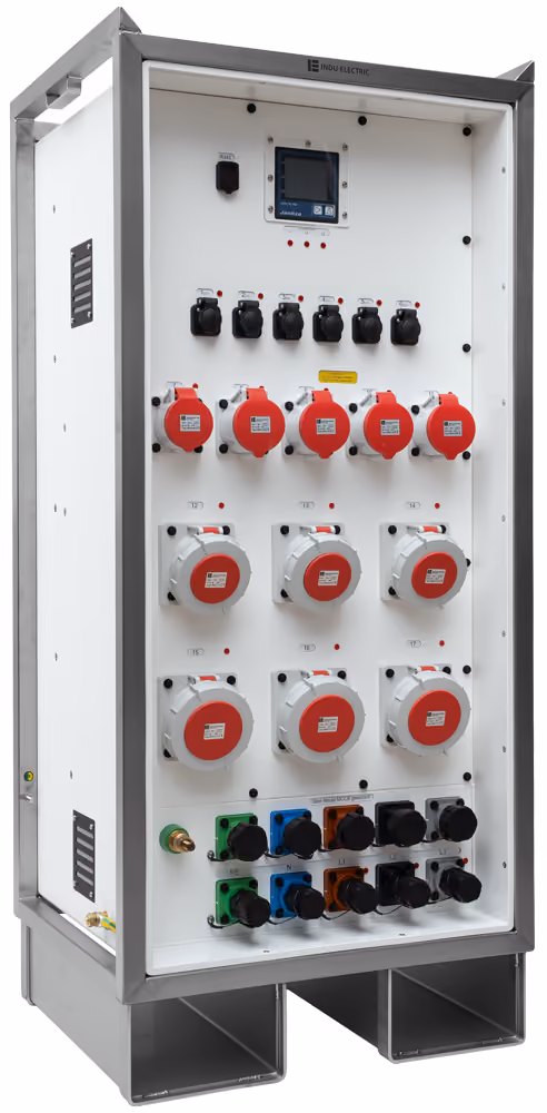 INDU-ELECTRIC INDUWHITE® distribuidor eléctrico tipo 59 en bastidor de acero inoxidable – Powerlock 400A