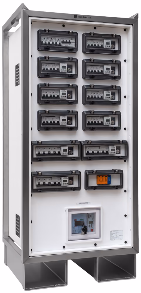 INDU-ELECTRIC INDUWHITE® distribuidor eléctrico tipo 59 en bastidor de acero inoxidable – Powerlock 400A