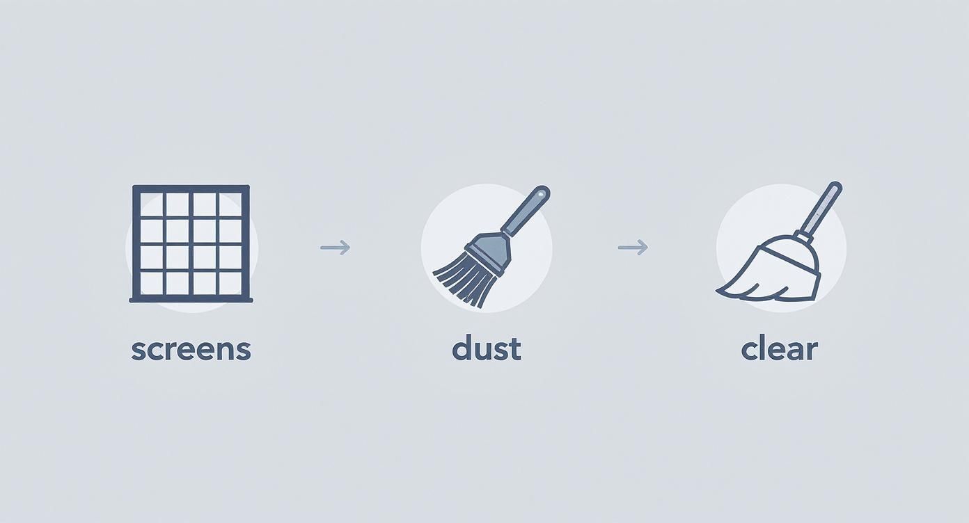 Infographic about how to squeegee windows