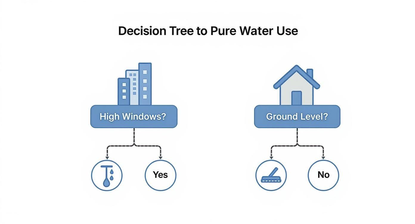 Infographic about what do professional window cleaners use