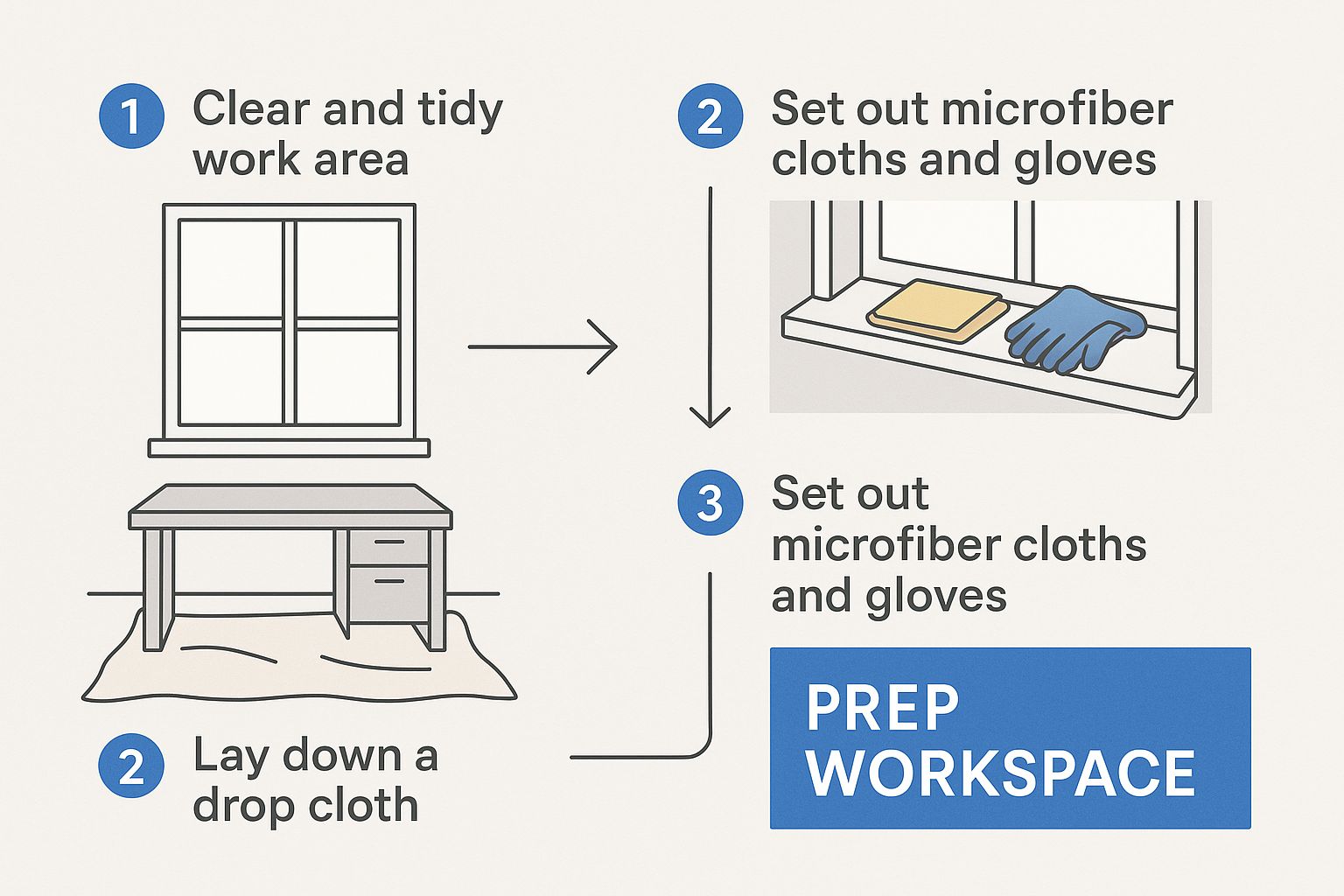 Infographic about how to remove spray paint on glass