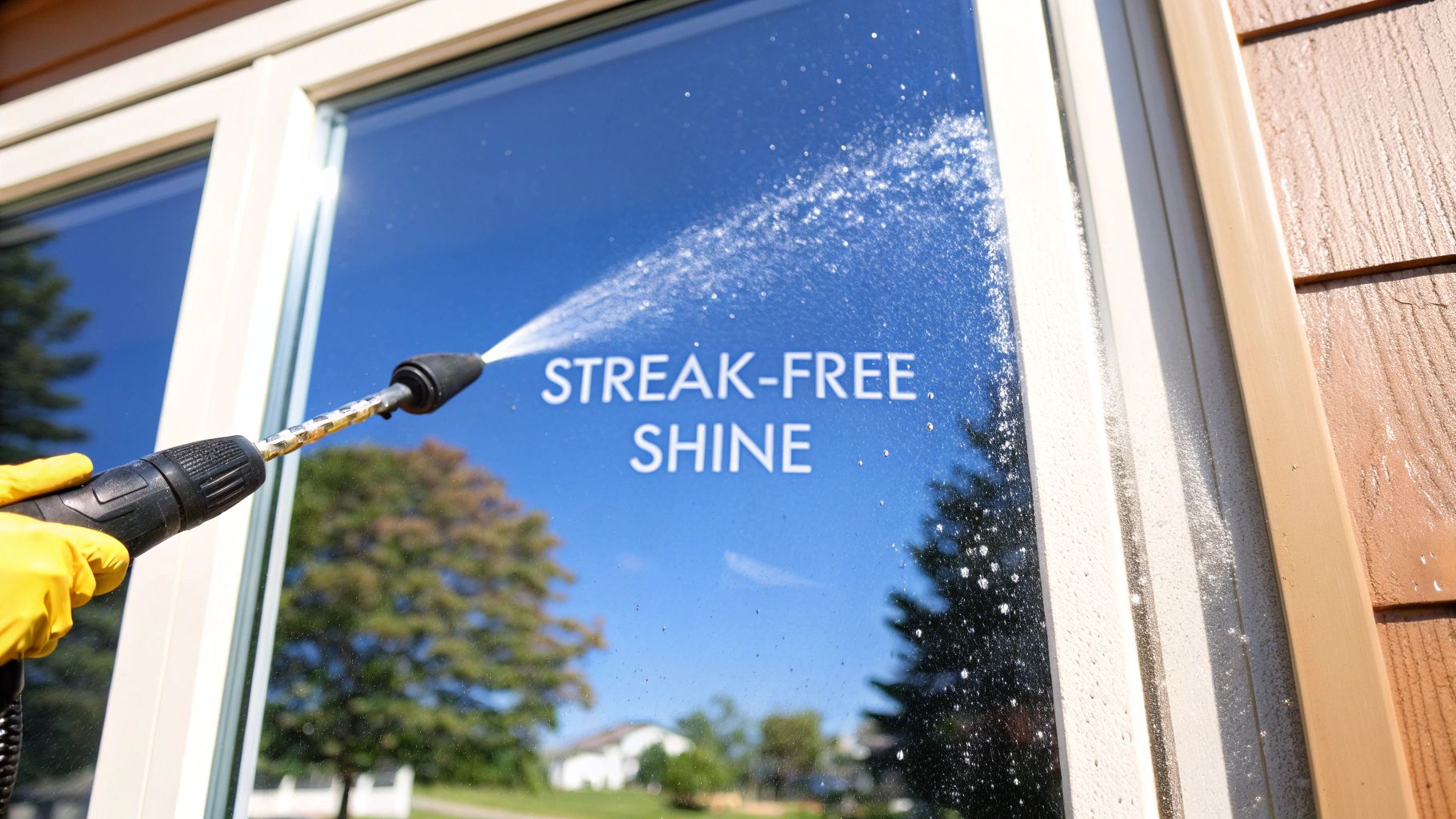 Guide: cleaning windows with pressure washer for a streak-free shine
