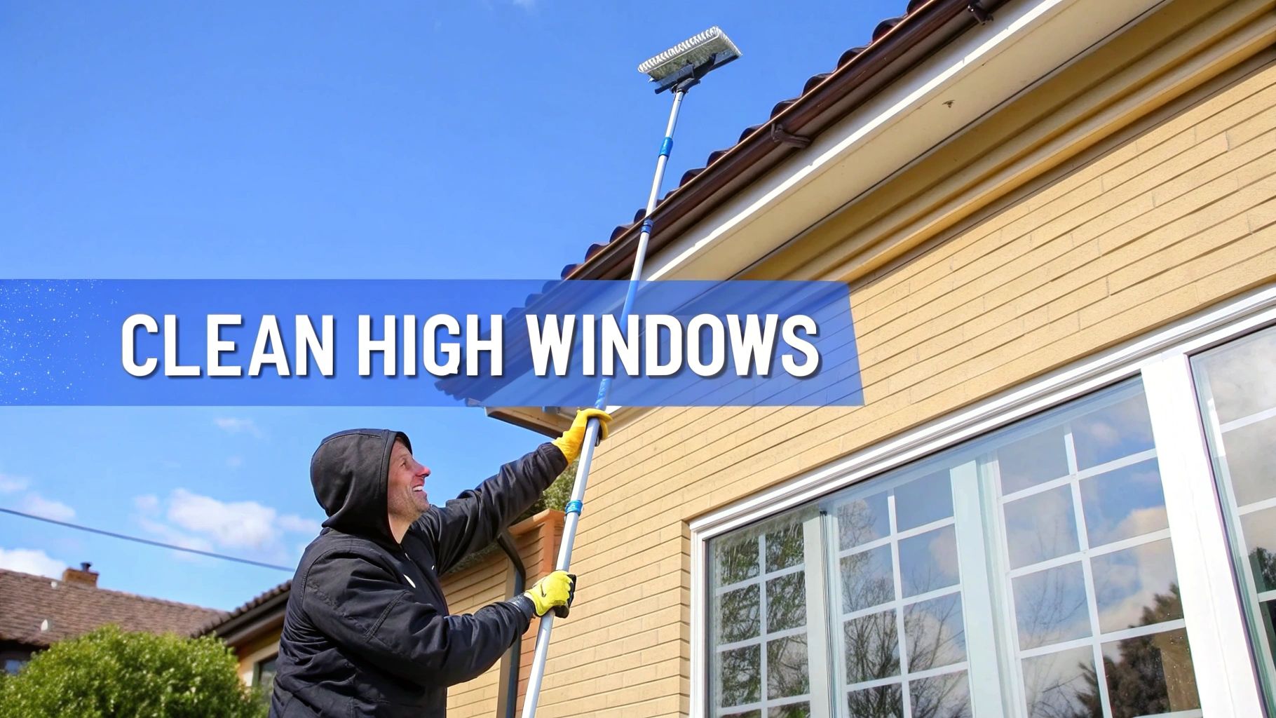 How to Clean Outside Windows You Can't Reach Like a Pro