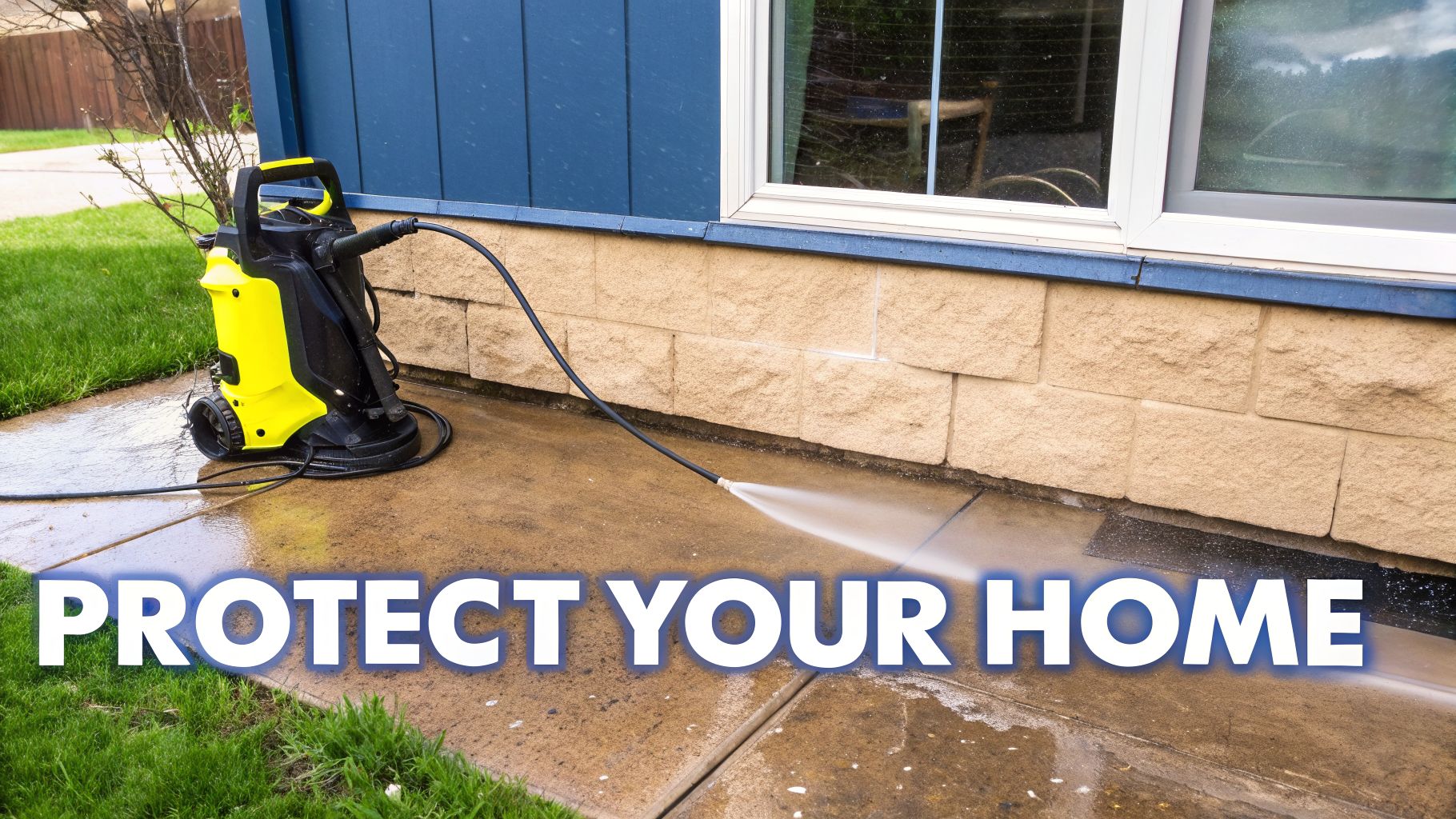 can you power wash in the rain