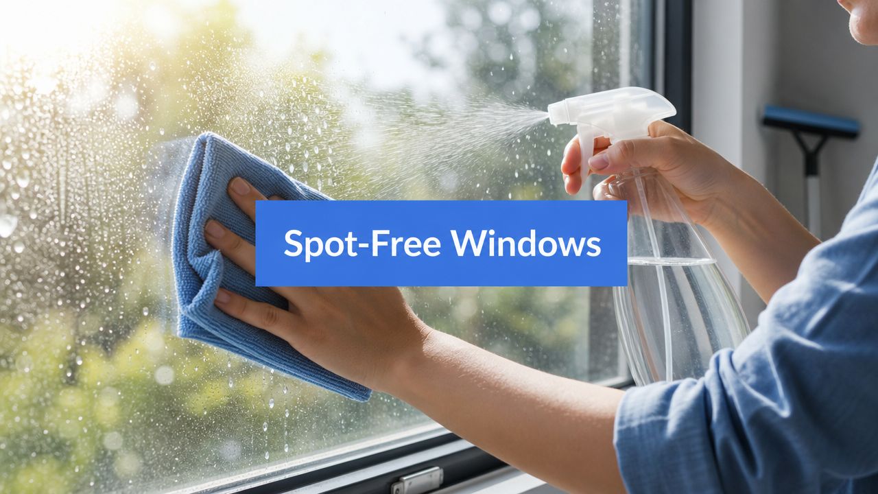 Cleaning with Distilled Water for Spot-Free Windows