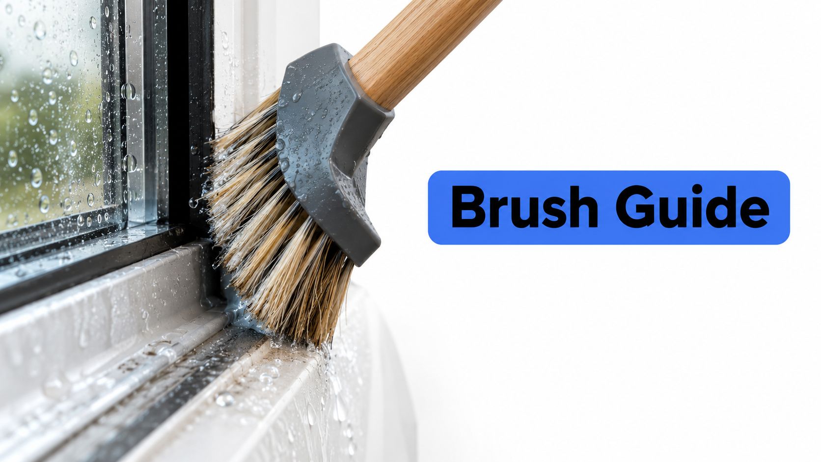 Medium Bristle Brush Guide for Window Cleaning