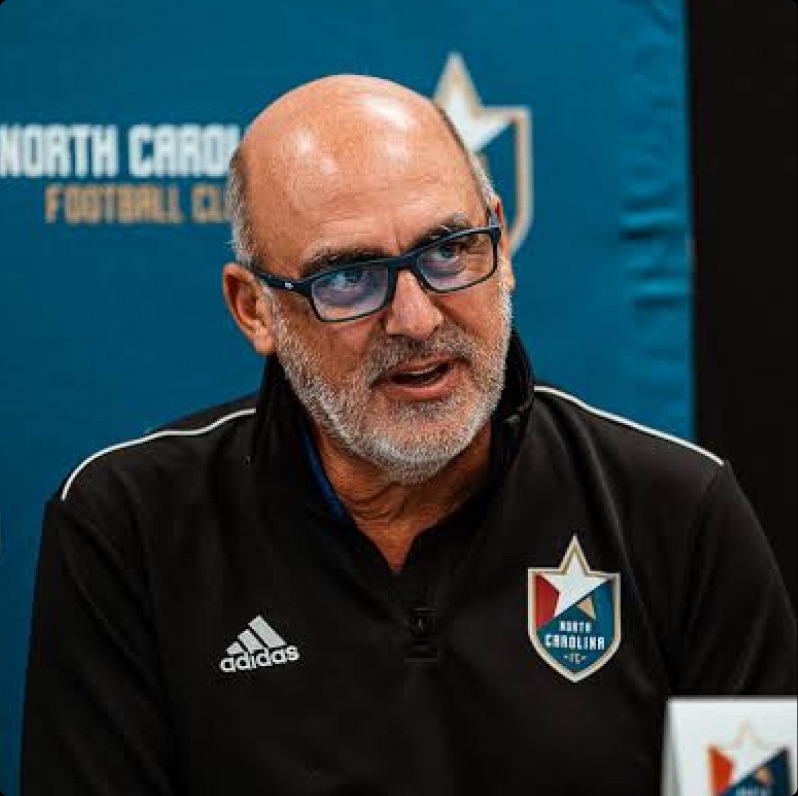 Steve Malik, Chairman and Owner of NC Courage, speaking at a press conference