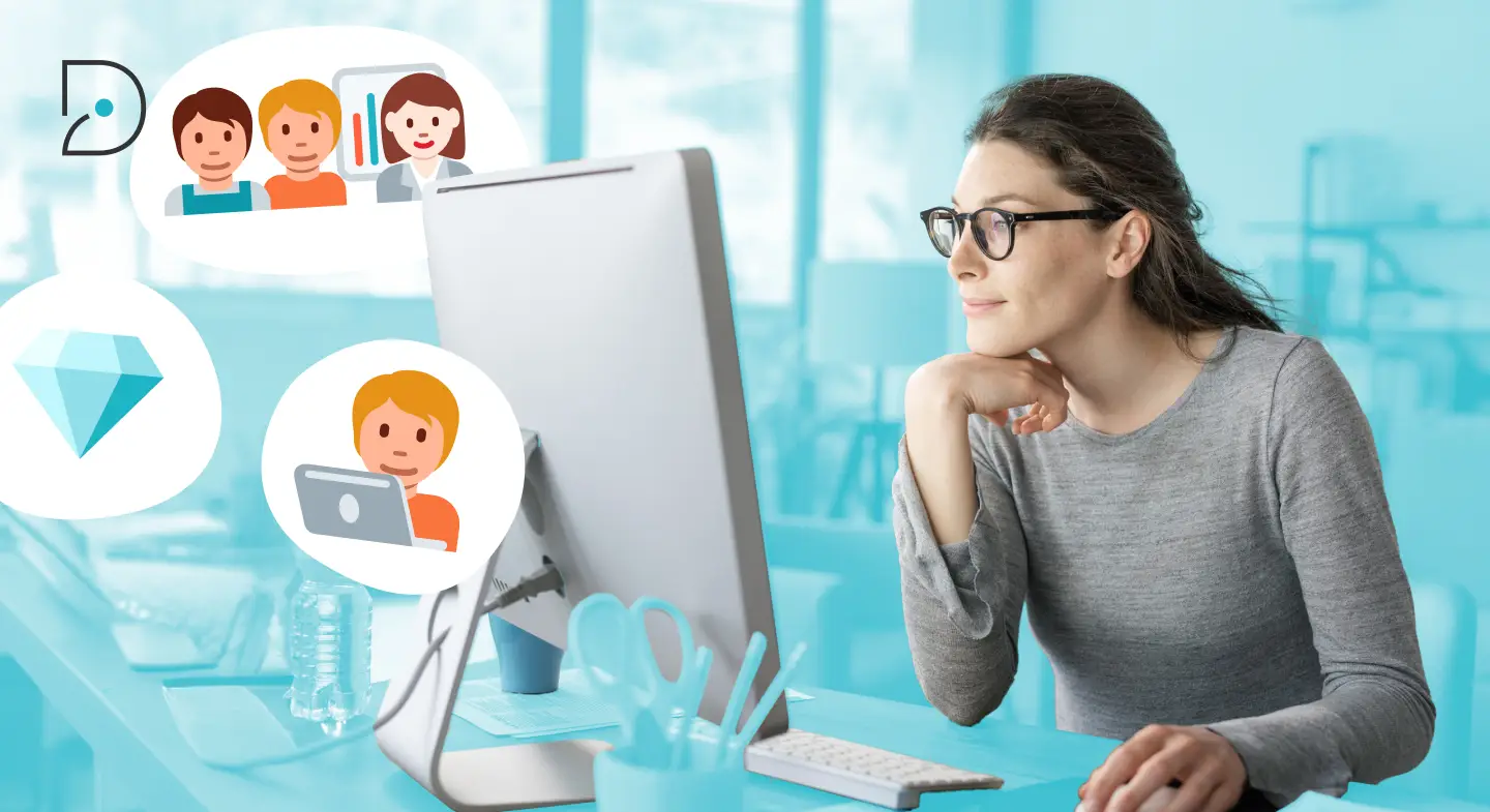Visuel d'une personne recherchant comment faire une formation en blended learning