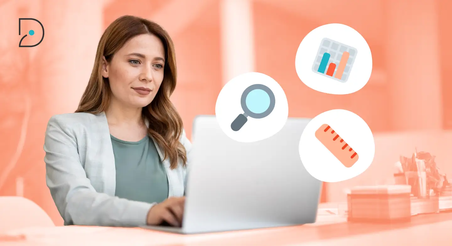 Visuel d'une personne évaluant les KPI d'une formation