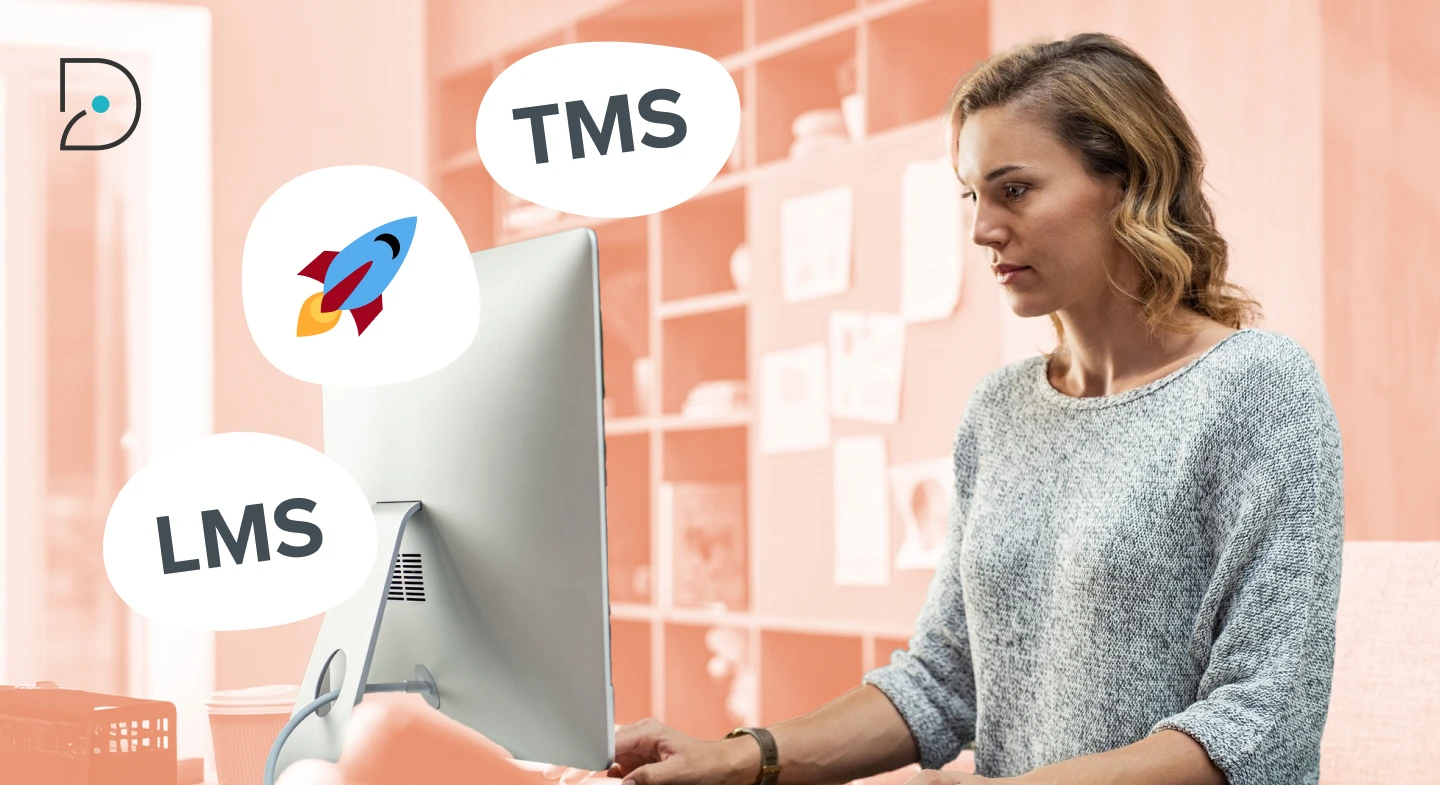 Visuel d'une personne se renseignant sur le TMS et le LMS