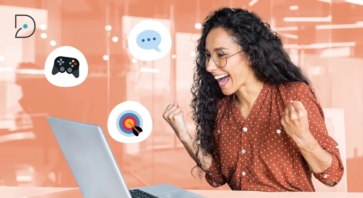 Visuel d'une personne contente de sa formation gamifier