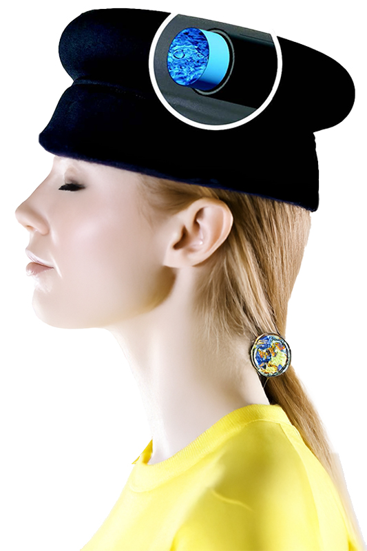 Woman wearing the Halo Cervicore