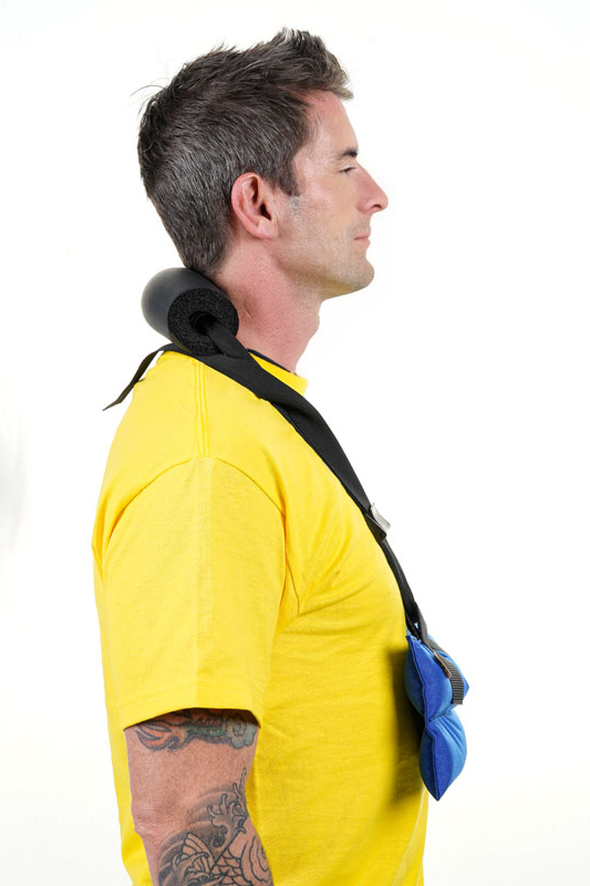 Man wearing Thoracic Counter Weight System