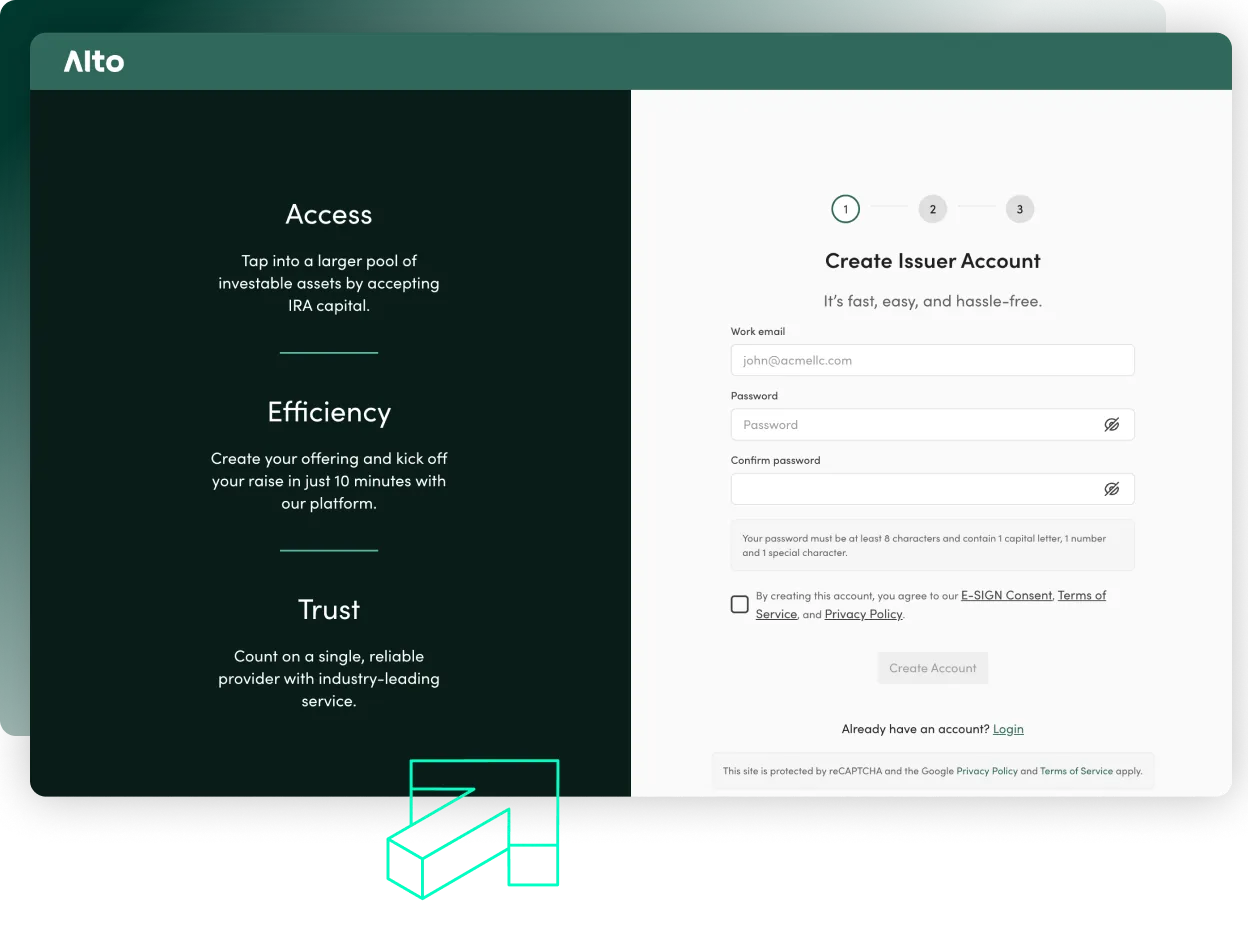 Private raise portal log in page