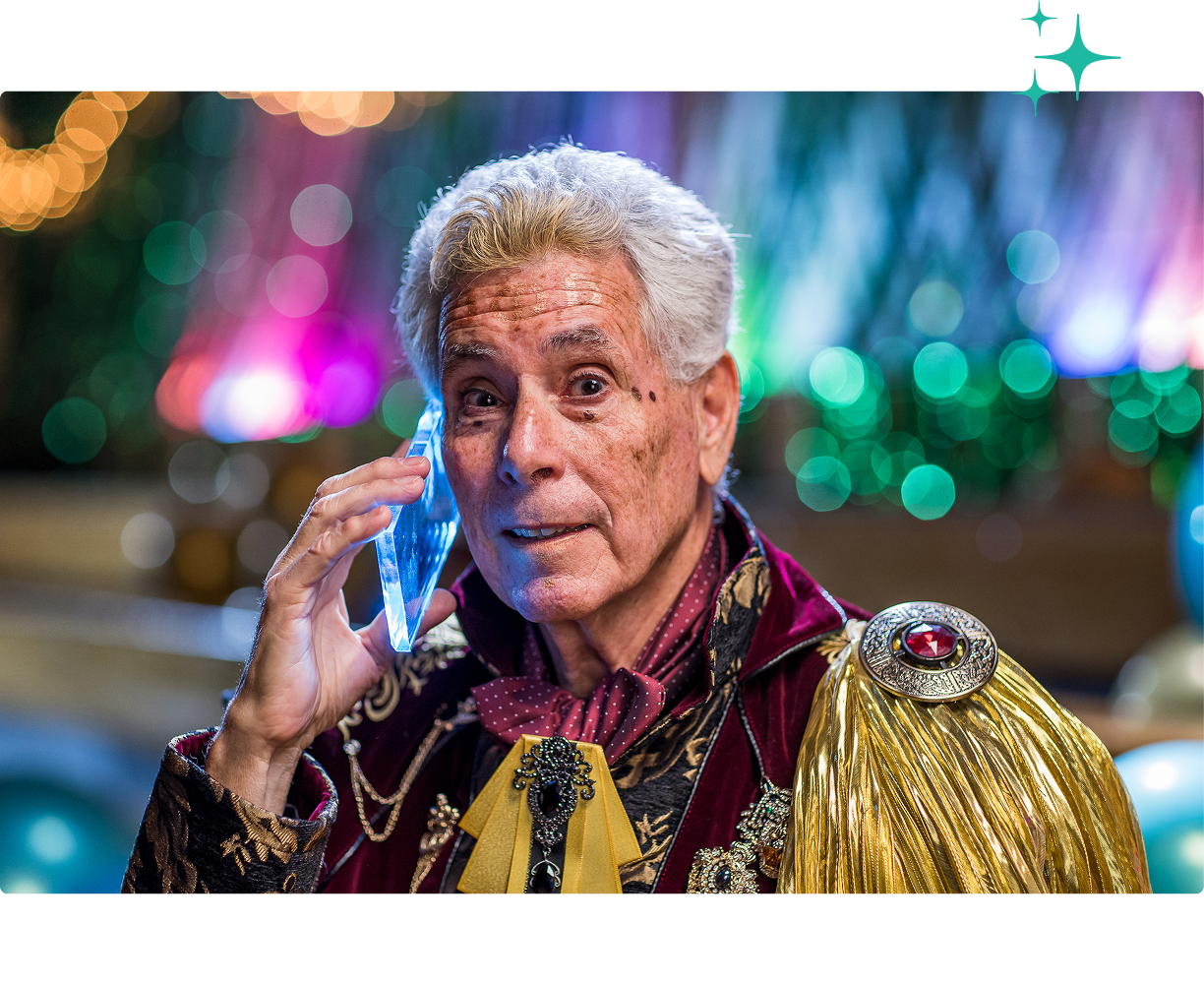 A still from the video showing an elderly gentleman talking on the phone about Alto Crypto IRA