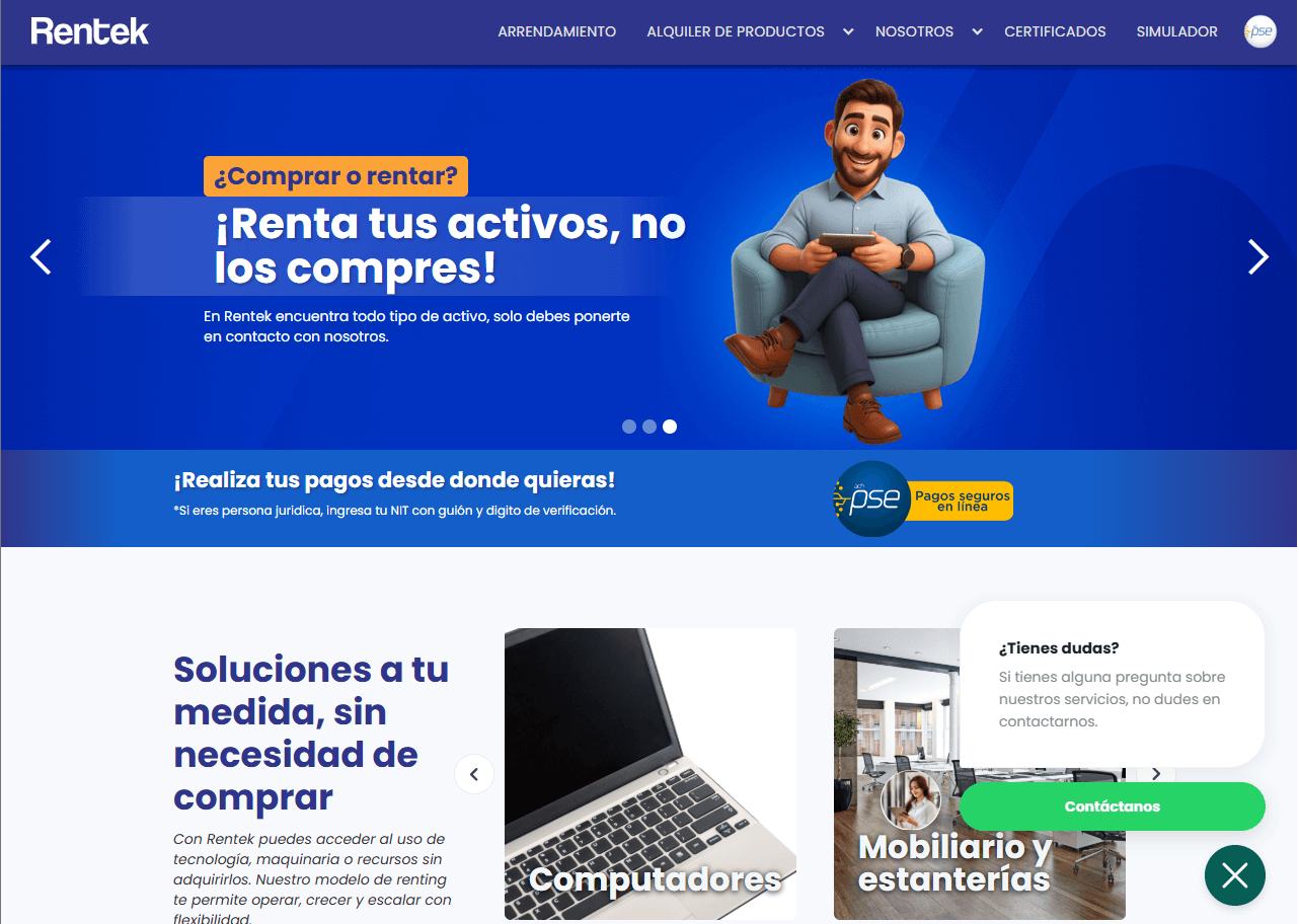 Renting, alquiler de equipos de computo y financiamiento empresarial ...