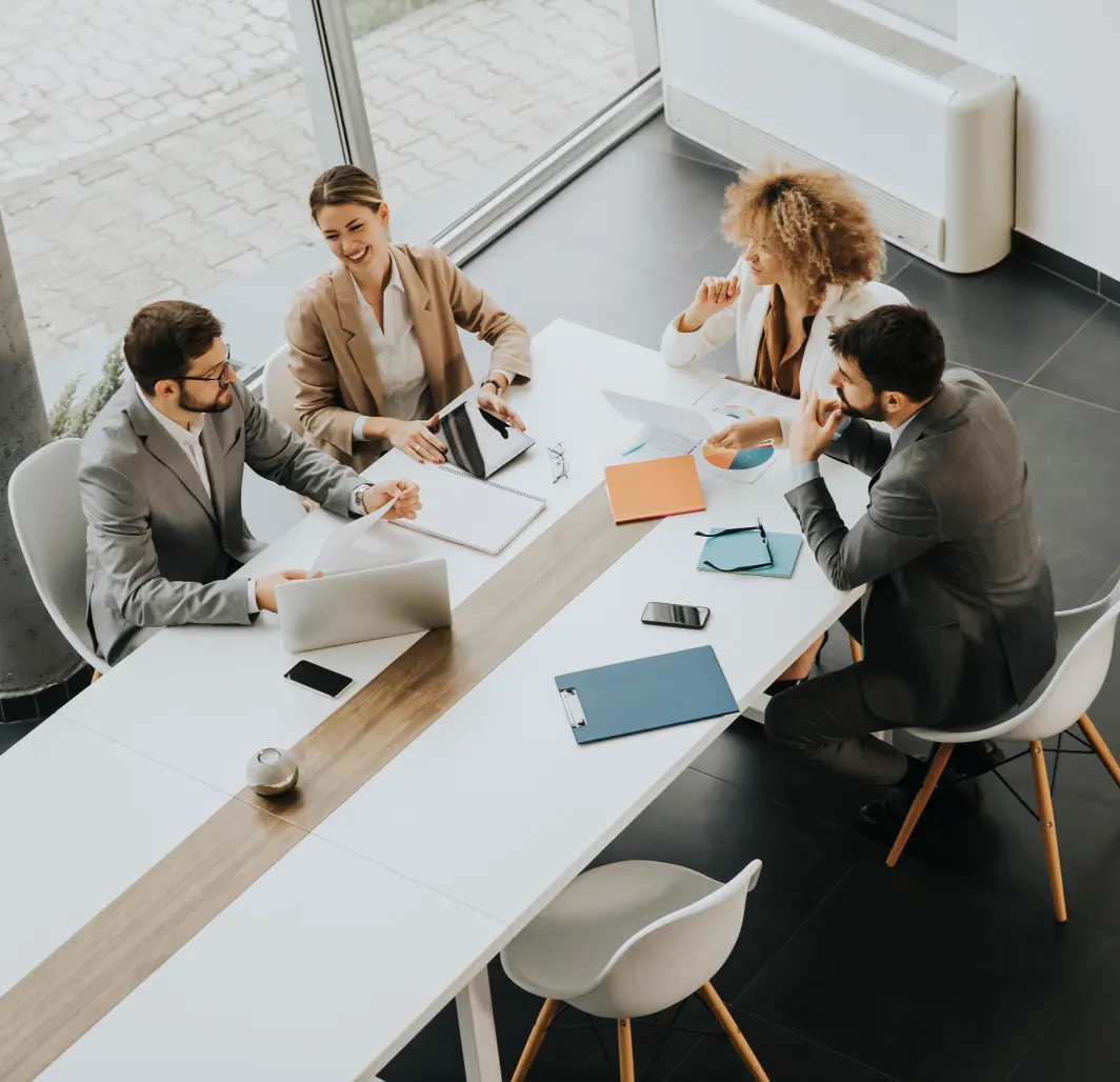 Meeting on a conference room