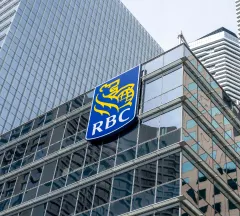 RBC Building with its logo on top
