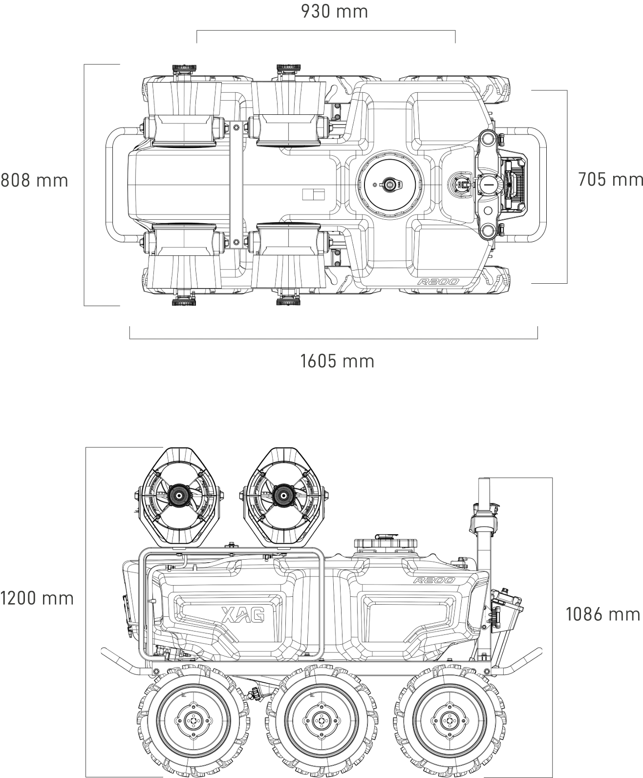 Dimensions image - Technical drawing