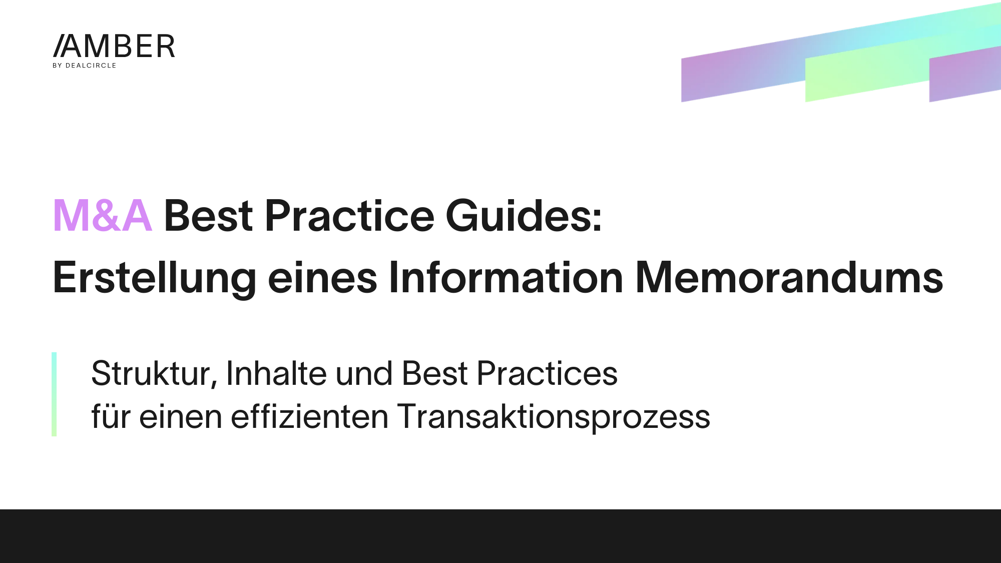 BEST PRACTICE GUIDE: Information Memorandum