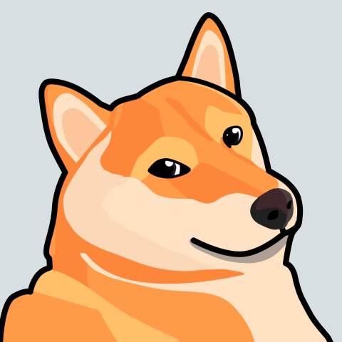 Illustration of a Shiba dog.