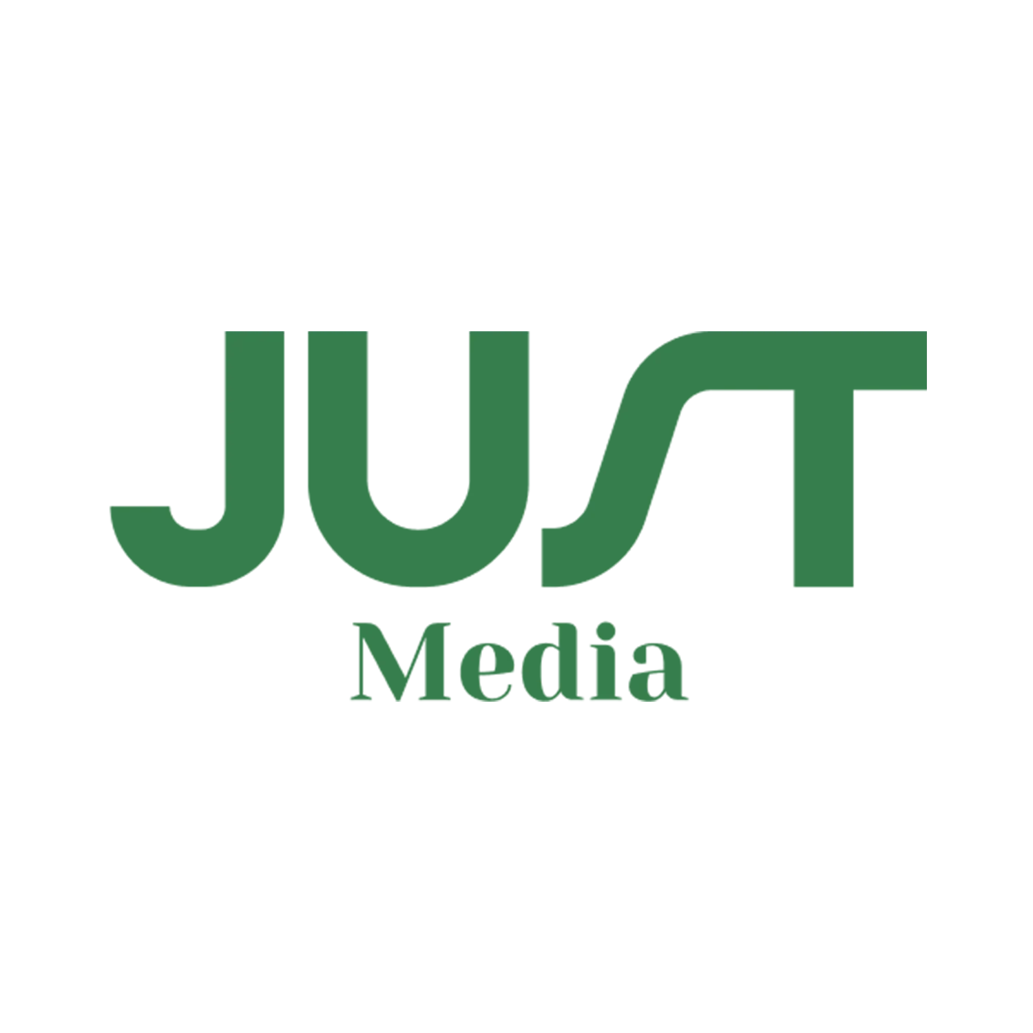 Just Media green Logo.