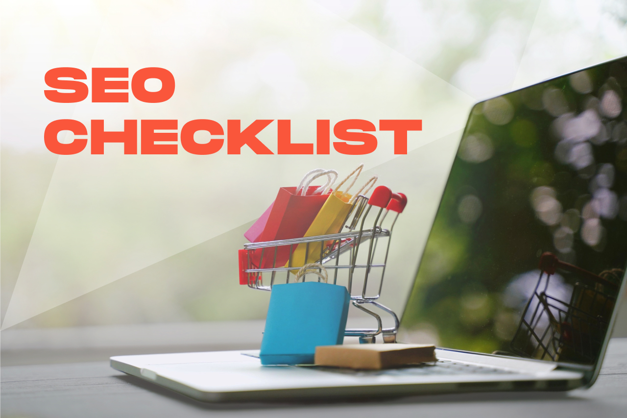 Miniature shopping cart with a wooden search icon block in front of FWRD Digital & Product ecommerce website.