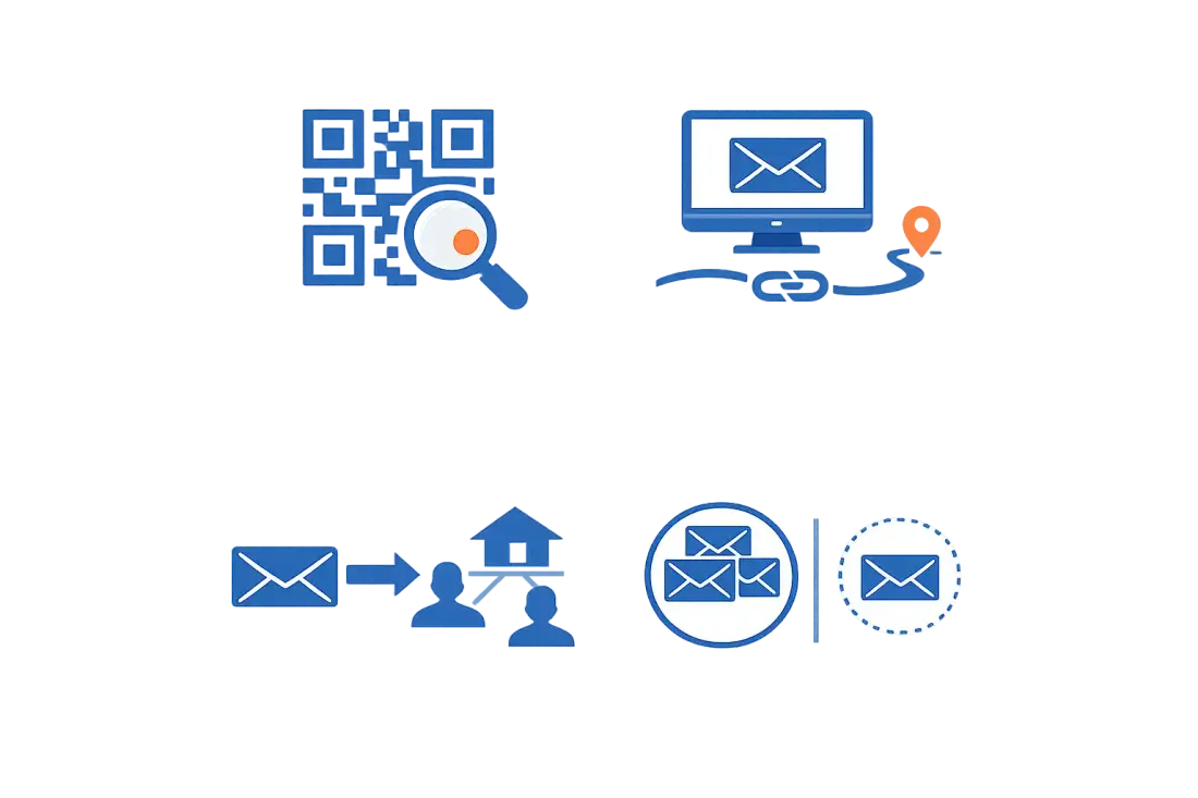 Direct mail attribution methods for B2B: QR codes, trackable URLs, CRM matchbacks, and holdout tests