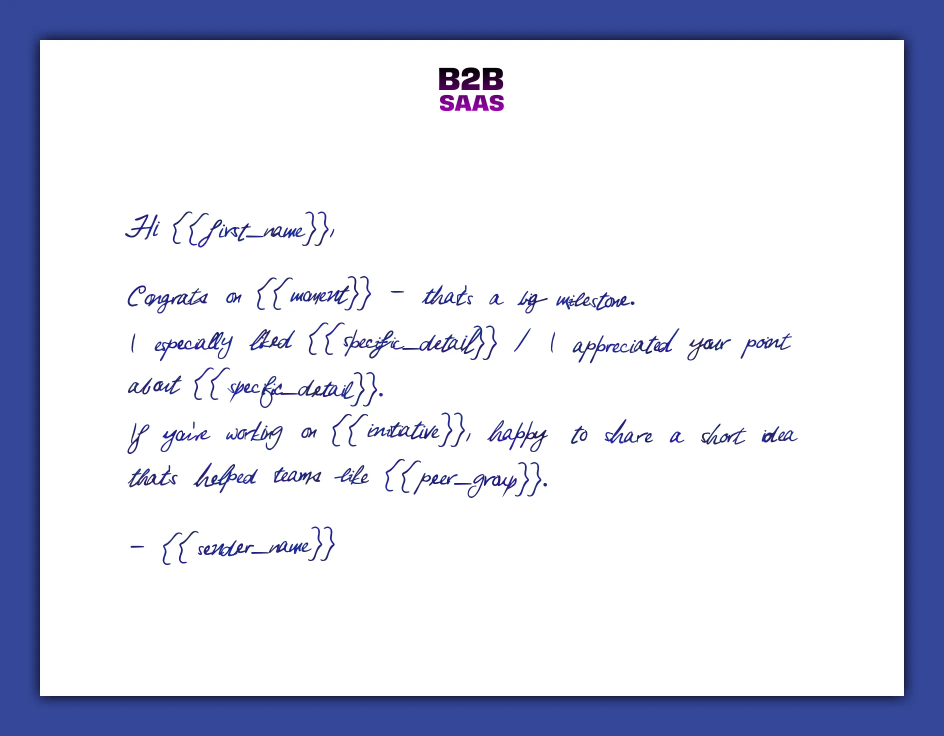 4 sentence congratulations note template example