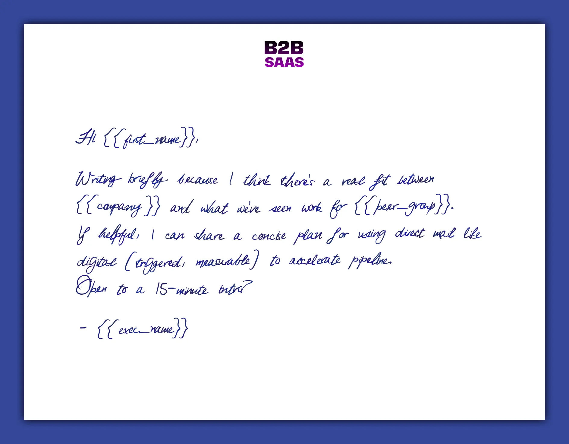 Exec-to-exec handwritten note example