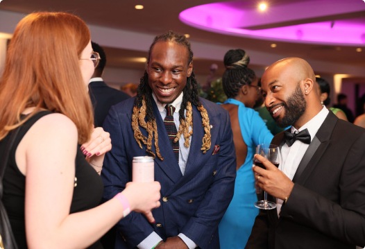 People sharing a story and laughing