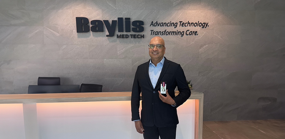 Kris Shah receives the King Charles III Coronation Medal