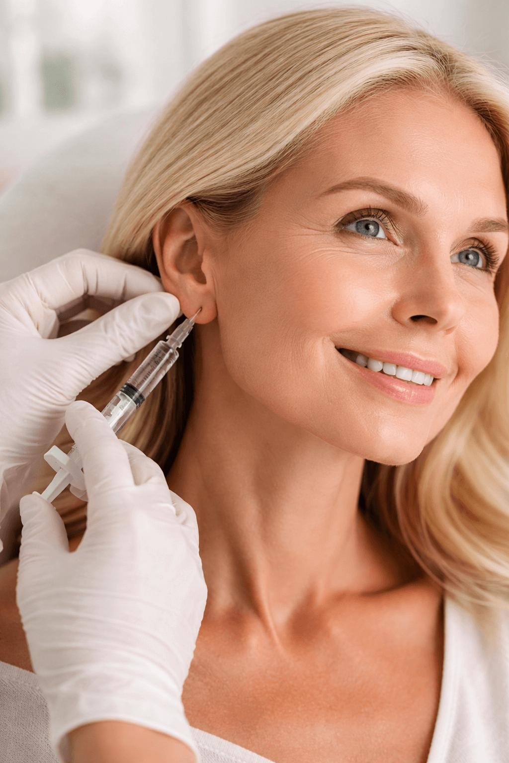 Earlobe rejuvenation using dermal filler in McMurray at Ageless Skin and Beauty