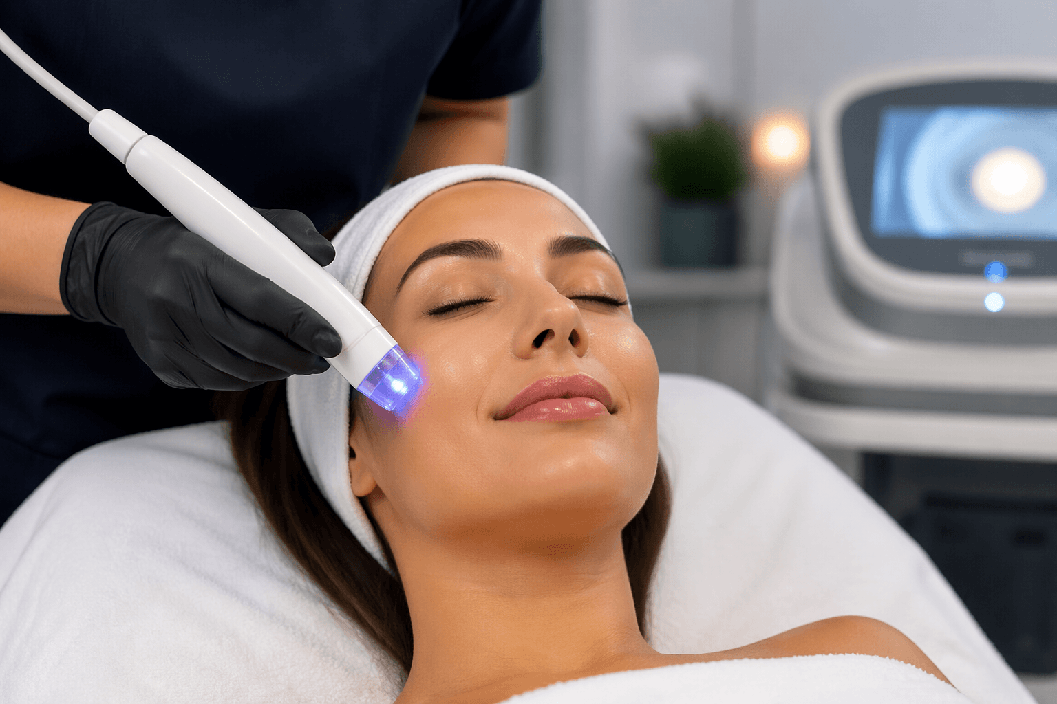 Xerf Skin Treatment session for facial rejuvenation in McMurray, Pennsylvania