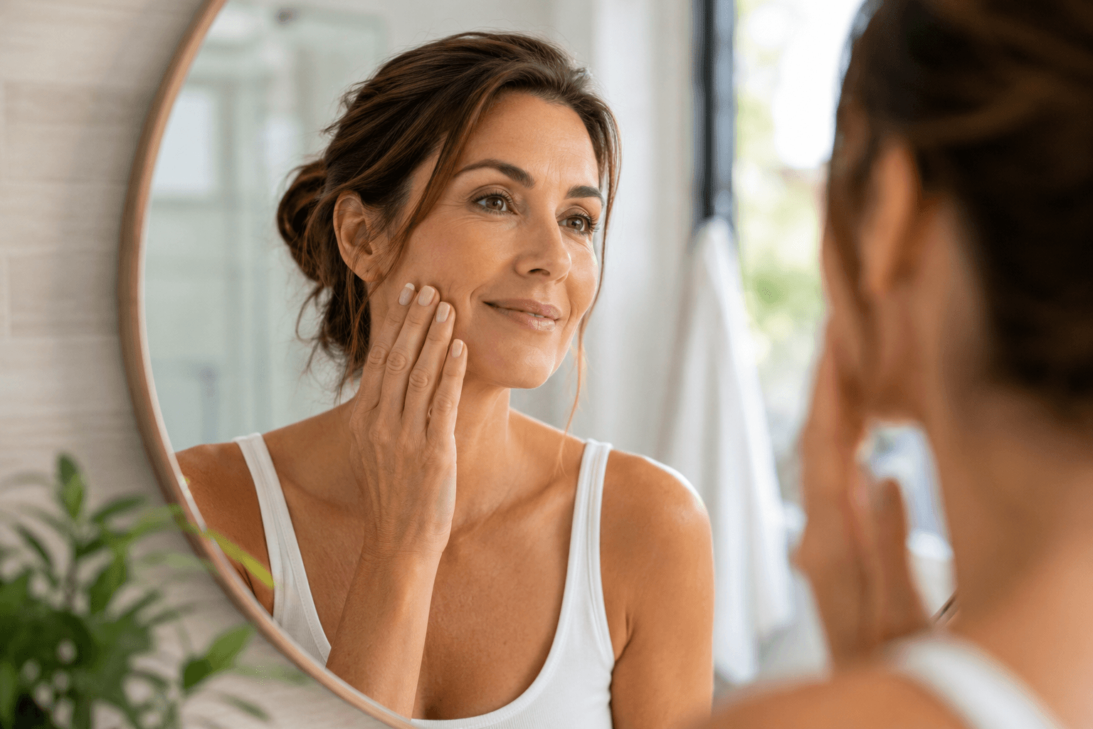 Xerf Skin Treatment helping stimulate collagen production for firmer, smoother skin in McMurray, Pennsylvania after age 40.