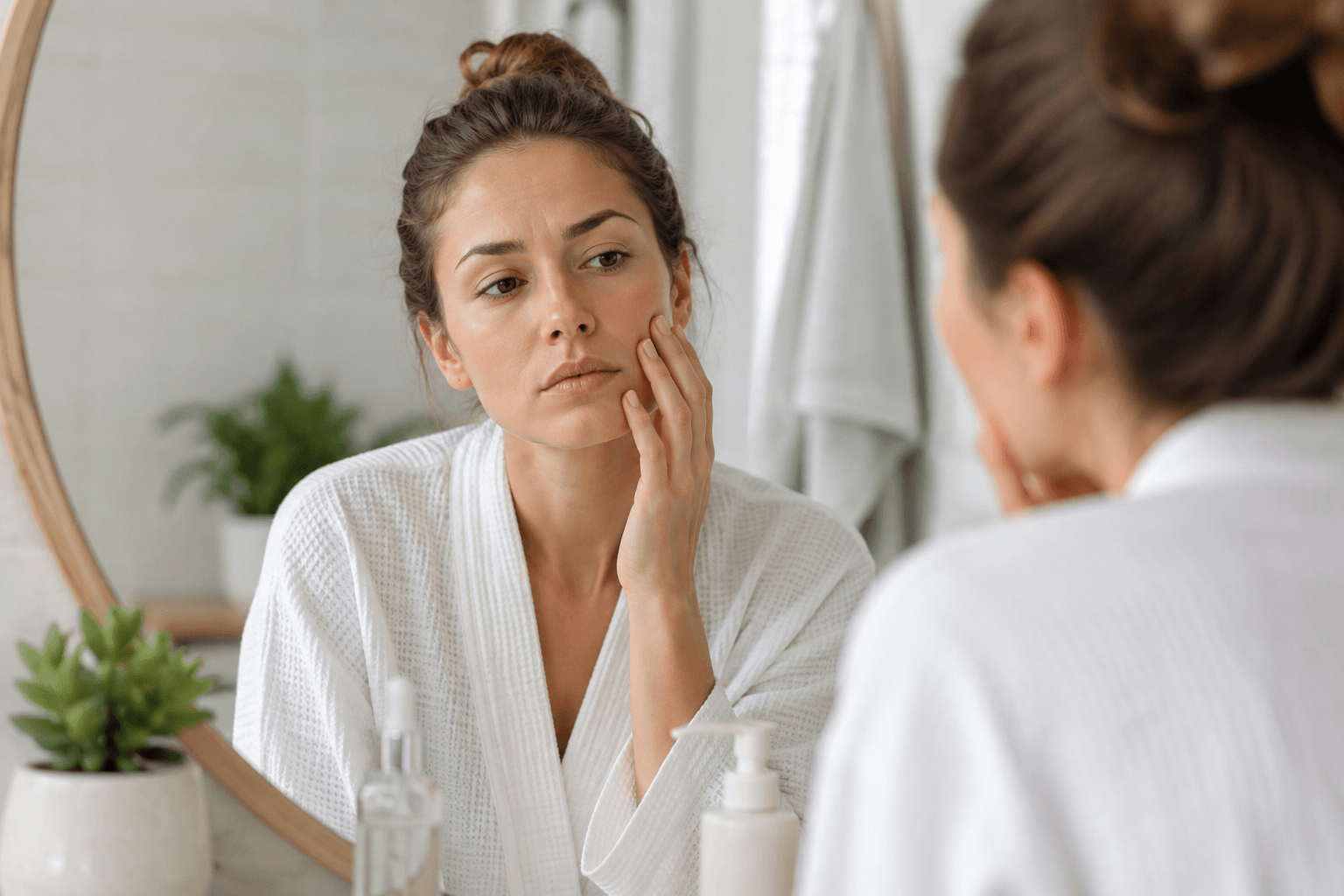 Esthetician performing a JetPeel Deluxe facial treatment for dull skin in McMurray, Pennsylvania
