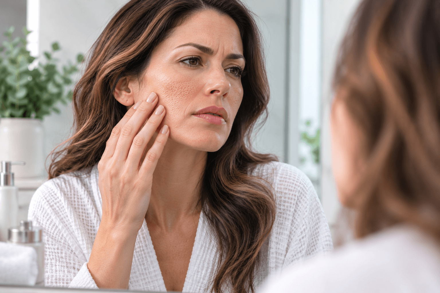 RF Microneedling treatment for enlarged pores and uneven texture in McMurray, Pennsylvania