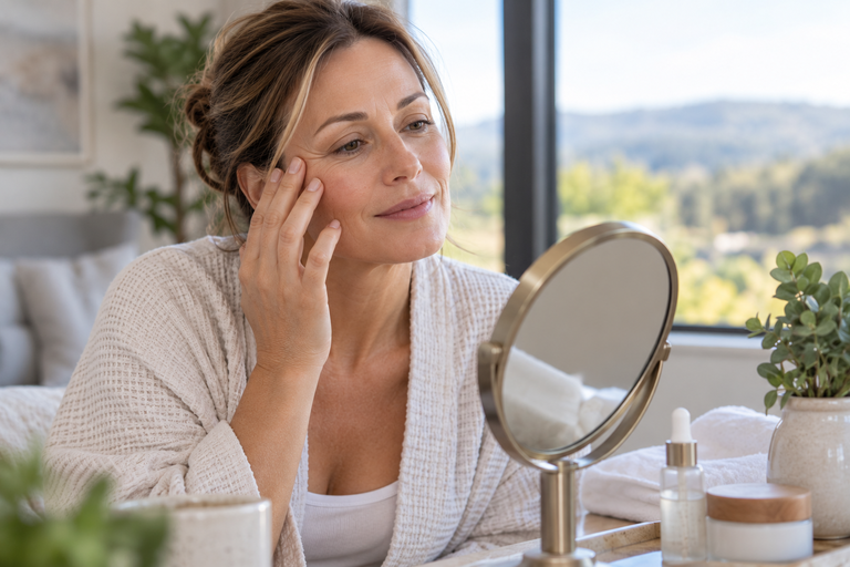 Woman receiving a wrinkle treatment consultation at a skin clinic in McMurray, Pennsylvania