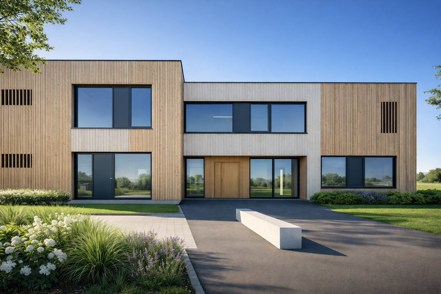 Komerční objektyvytvořené modulárním systémem Fabreo