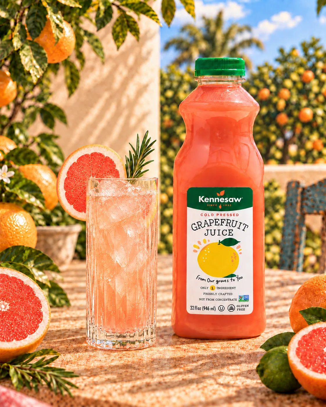 Grapefruit Rosemary Gin Fizz