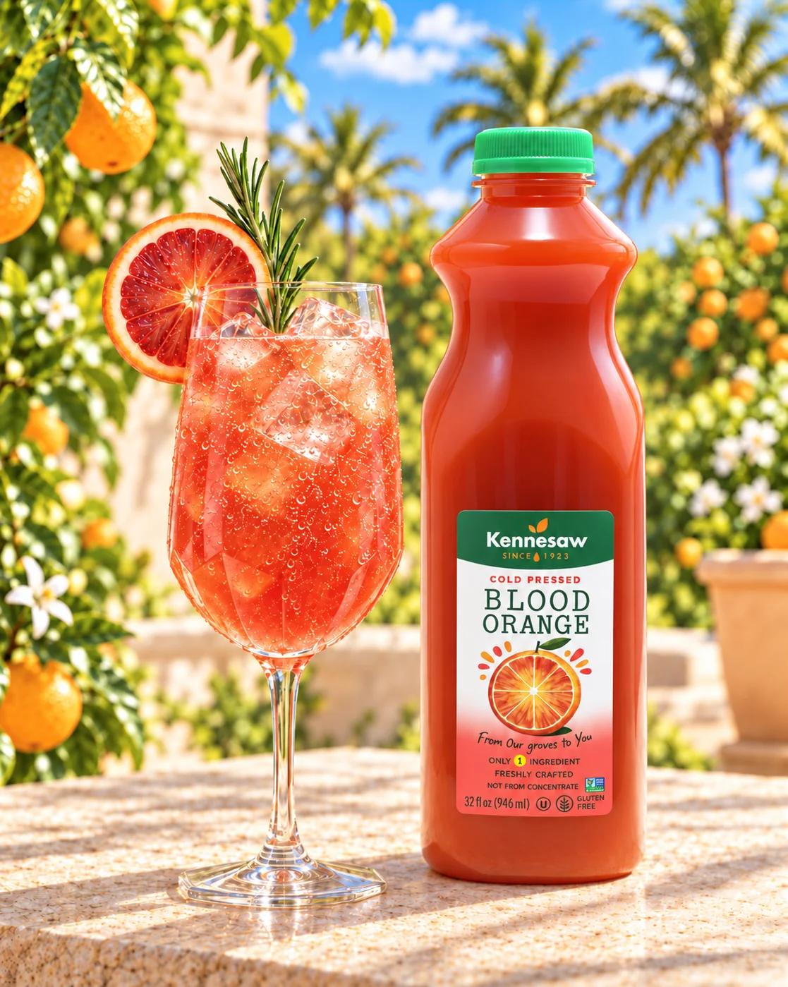 Blood Orange Rosemary Spritz