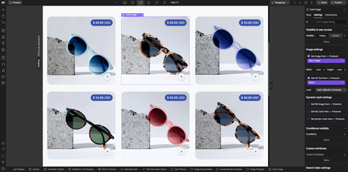 Ecommerce Optic X Webflow Template