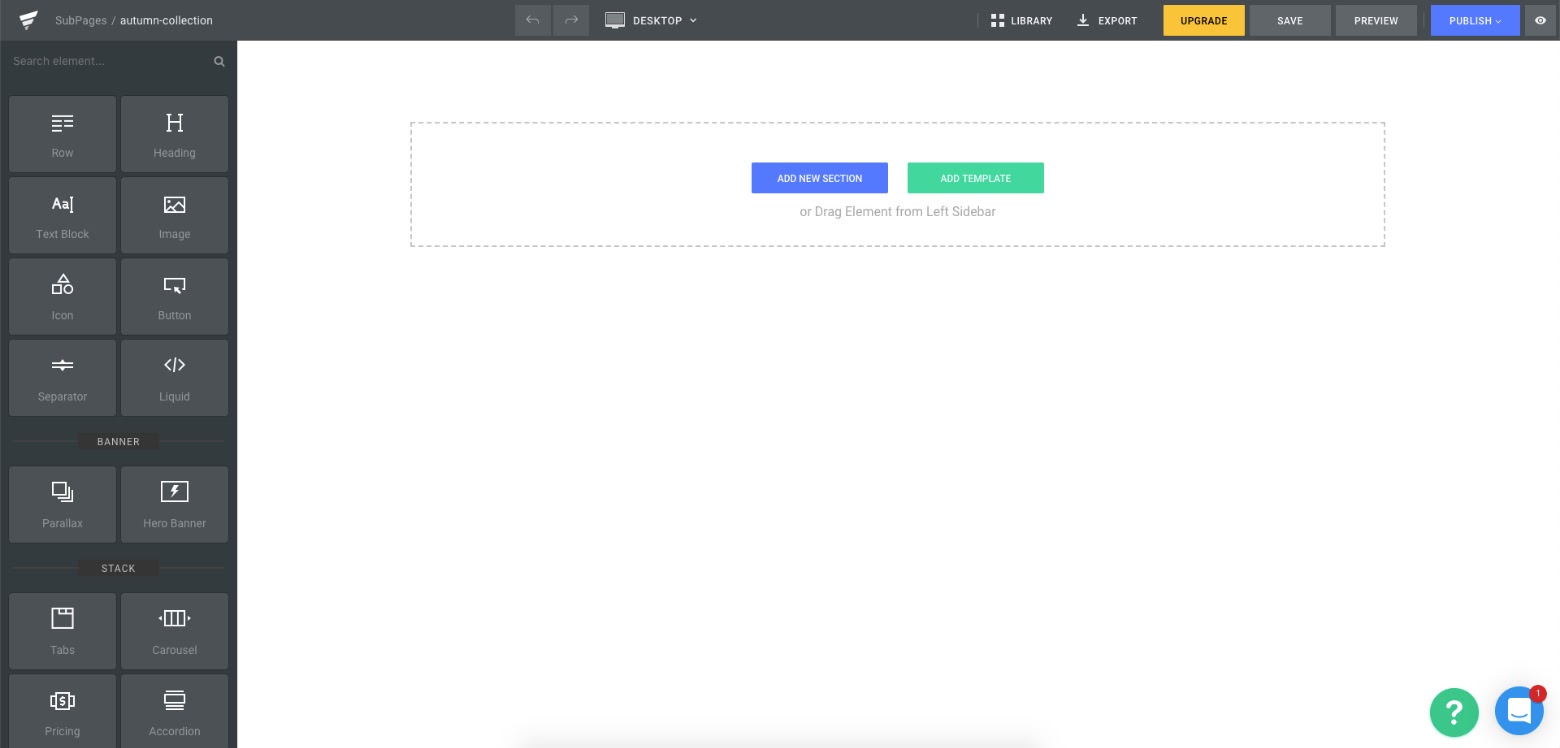 Bigcommerce admin page